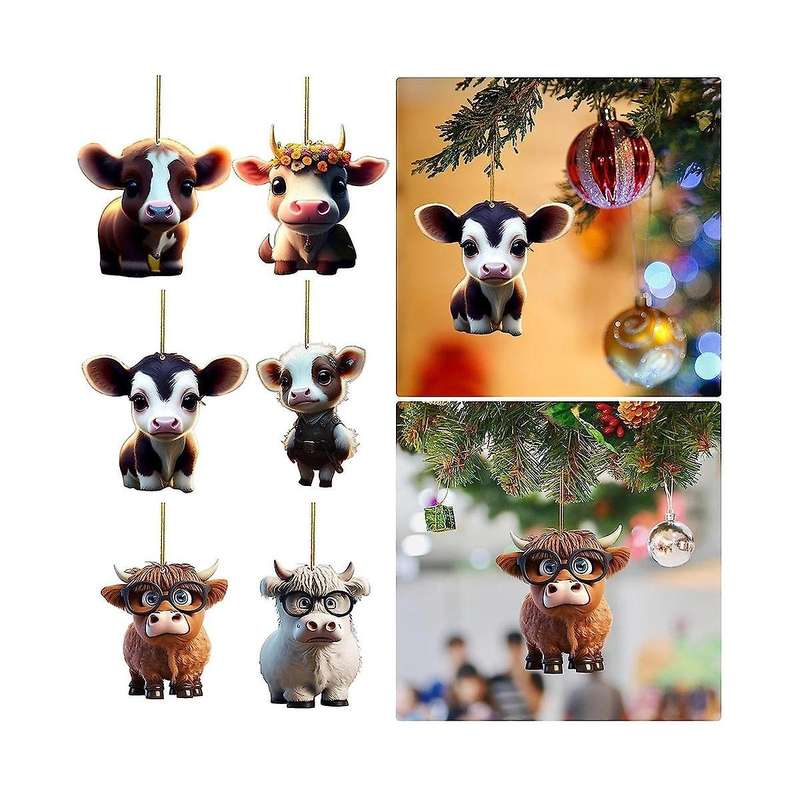 10PCS Christmas Decor Hanging Ornament Decorative Car Interior Pendant DIY Christmas Ornament Home D