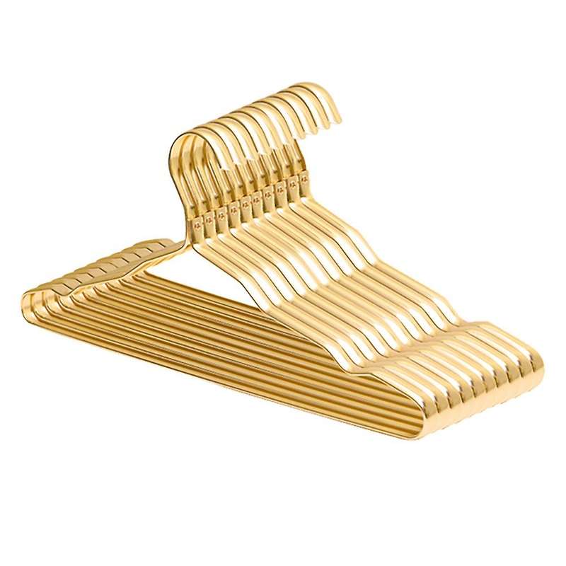 10Pcs Coat Hanger Aluminium Alloy Clothes Hanger Anti Slip Metal Drying Rack Hanger with Notches Cl