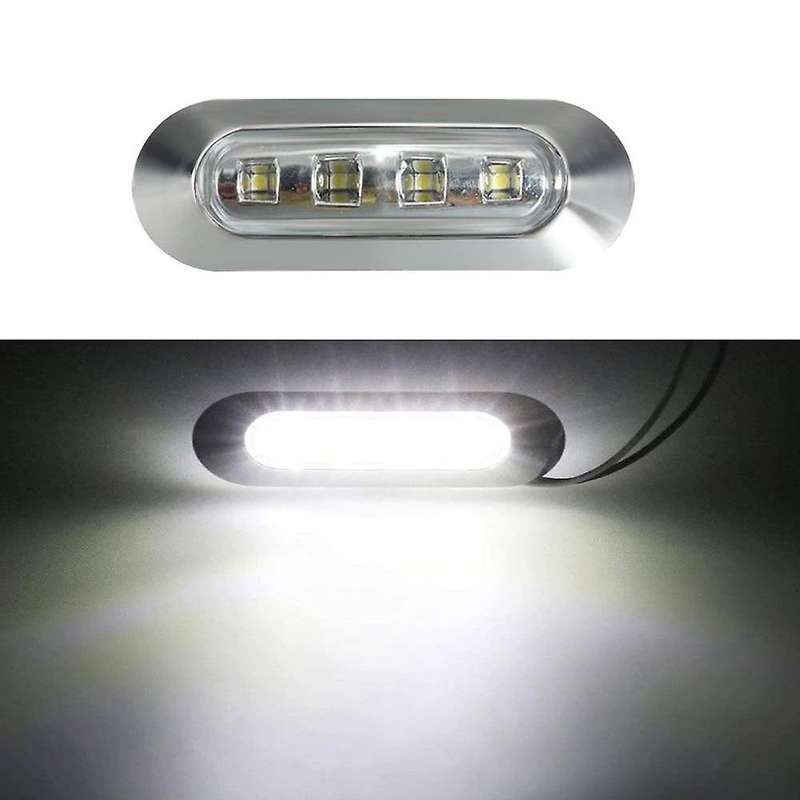 10PCS Clear 4 LED Side Marker Indicator Lights Lamp Tail Lamp Universal for Auto Car Bus Truck Lorry
