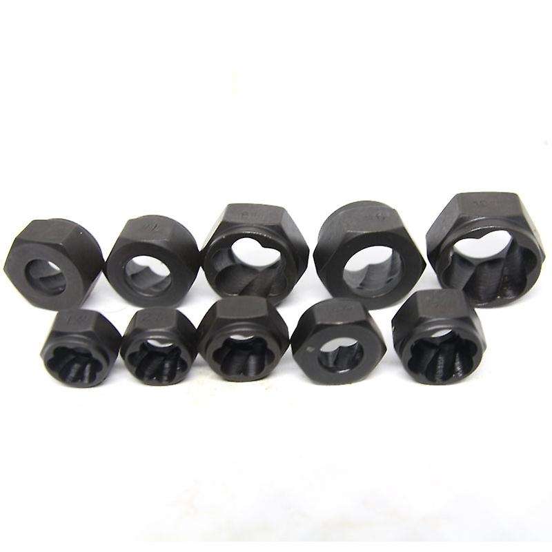10Pcs Damaged Nut Remover Stud Set Metric Broken Removal Kit