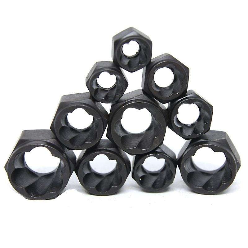 10Pcs Damaged Nut Remover Stud Set Metric Broken Removal Kit