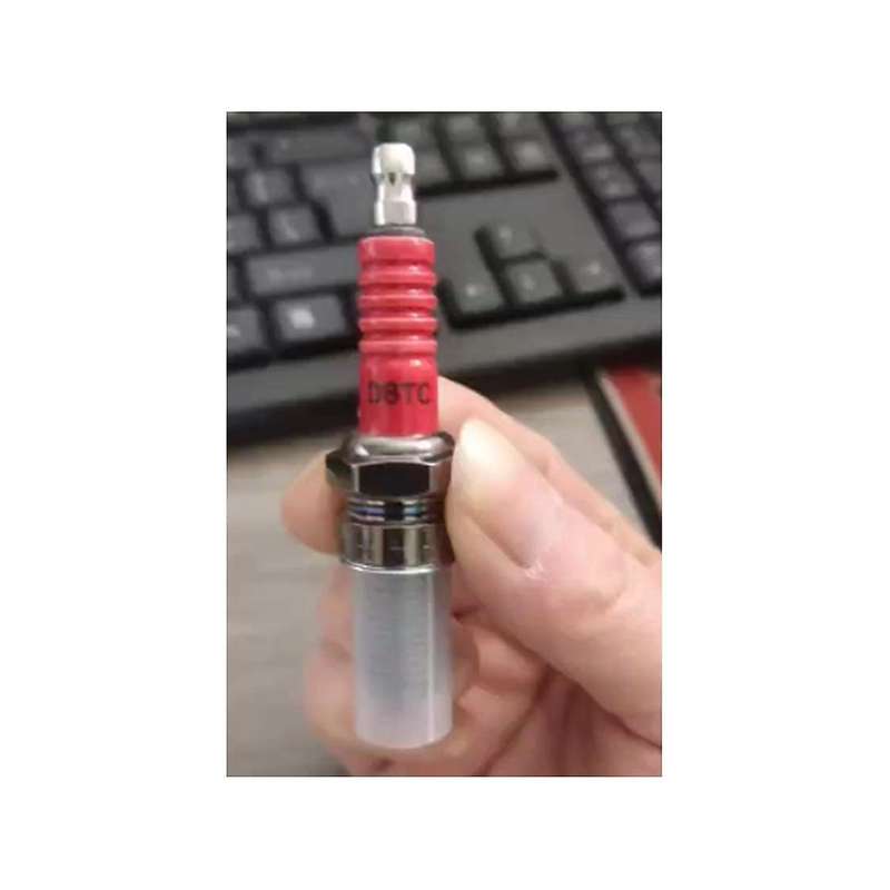10pcs D8tc Electrode Spark Plug, Racing Spark Plug with 3 Electrode for 125 Motorcycle 110 Pedal Ca