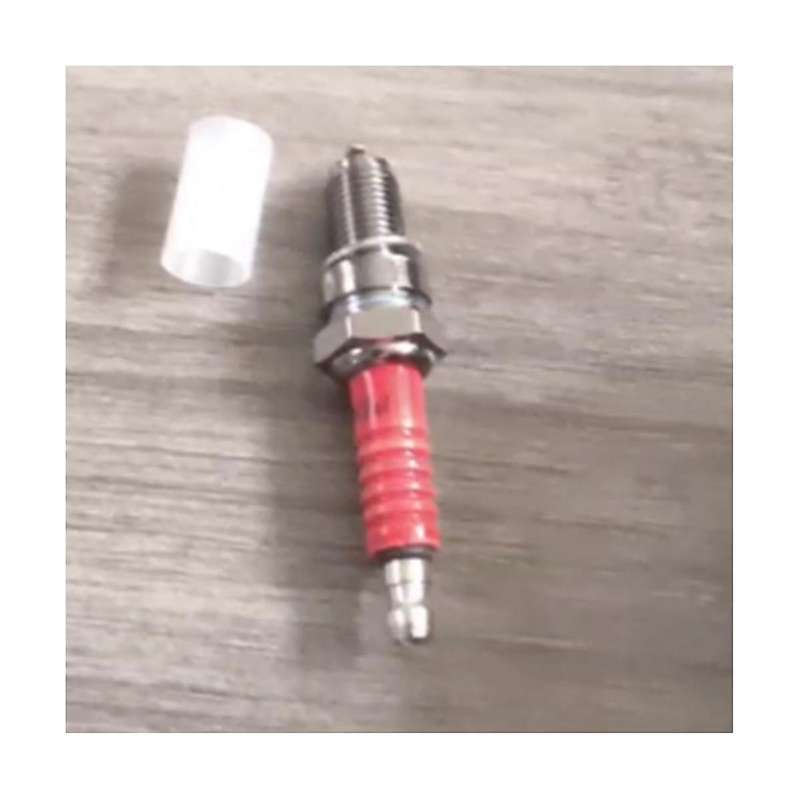 10pcs D8tc Electrode Spark Plug, Racing Spark Plug with 3 Electrode for 125 Motorcycle 110 Pedal Ca