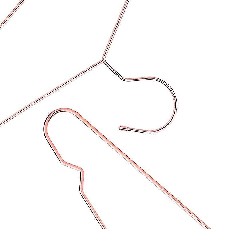 10Pcs Copper Gold Metal Clothes Shirts Hanger with Groove, Heavy Duty Strong Coats Hanger, Suit Hang