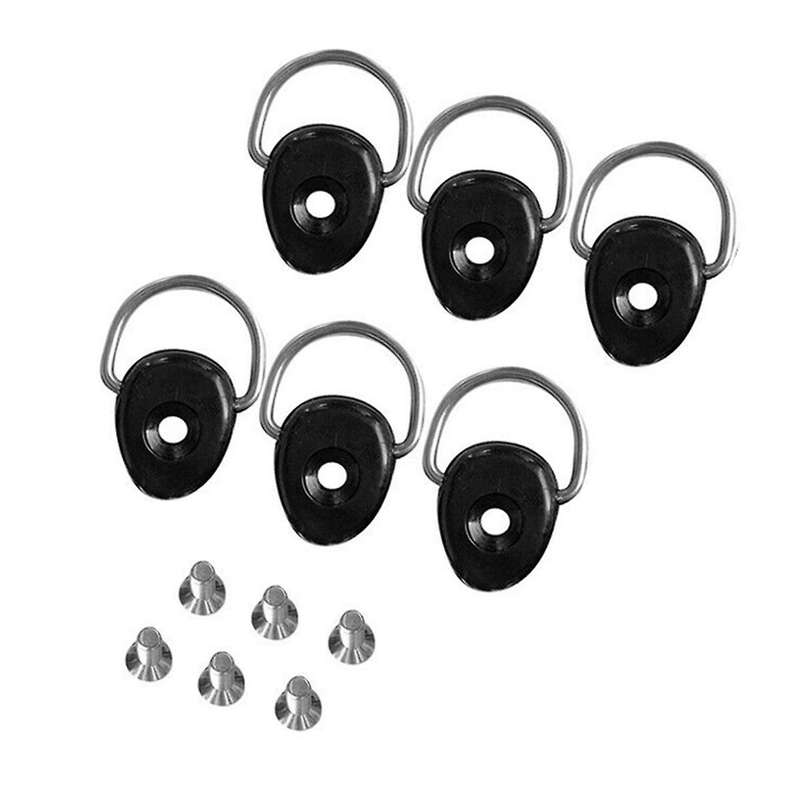 10PCS Durable Kayak Paddle Buckle Functional 304 Stainless Steel D Ring Boat Tie Down Loop Shackle F