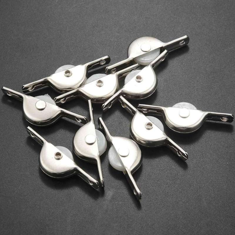 10pcs Door Cupboard Drawer Bin Single Nylon Sliding Pulley Wheel