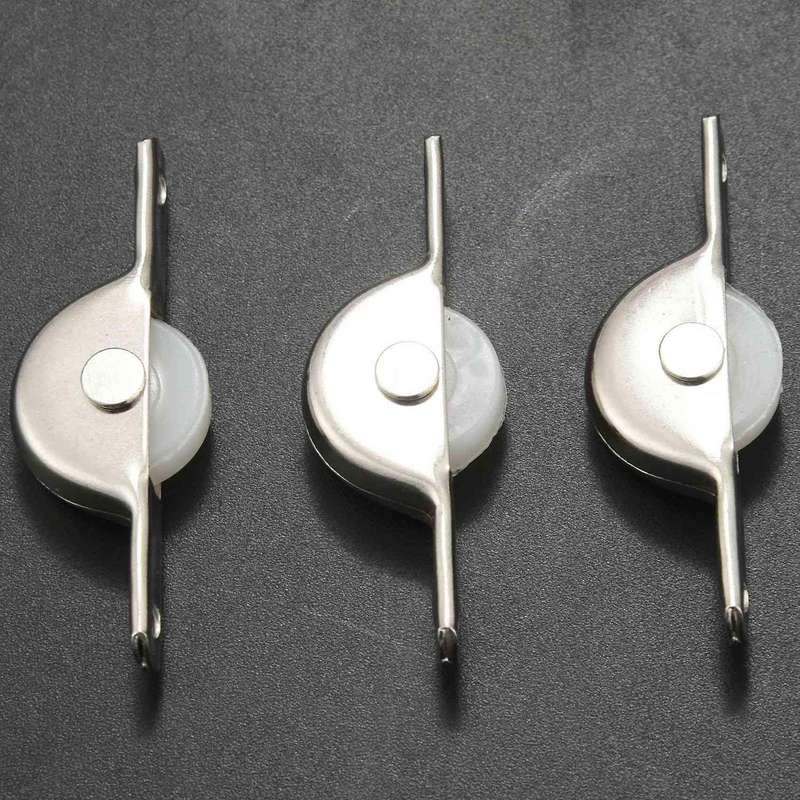 10pcs Door Cupboard Drawer Bin Single Nylon Sliding Pulley Wheel