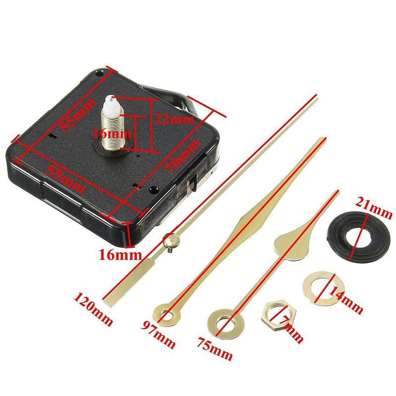 10Pcs DIY Silent Movement Spindle Hands Wall Quartz Clock Movement Mechanism Repair Tools Part Clock