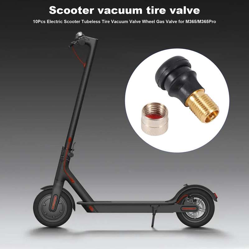 10Pcs Electric Scooter Tubeless Tire Vacuum Valve Wheel Gas Valve for M365 Electric