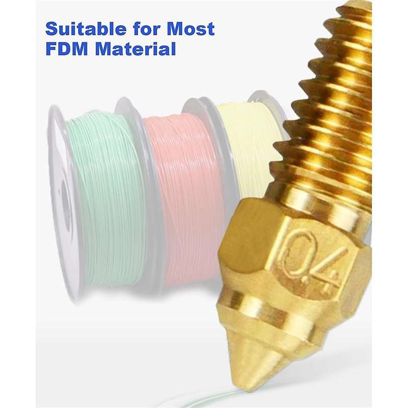 10PCS Fit for ElegooNeptune 4 SeriesNozzles 3D Printer Parts High-Temperature 0.4mmNozzles Kit Fit F