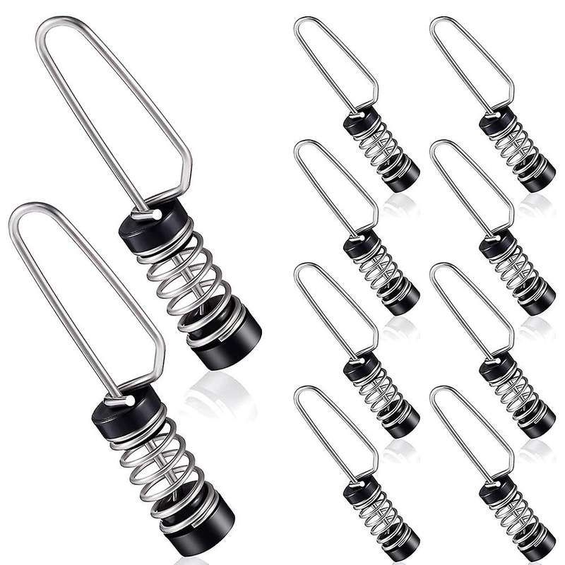 10PCS Fishing Flag Clips Stainless Steel Marine Boat Flag Clips for Halyards Outrigger Lines Antenna