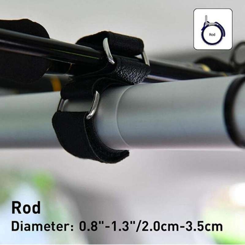 10PCS Fishing Car Organizer Rod Holder Belt for Vehicle Clothes Bar DIY Rod Carrier