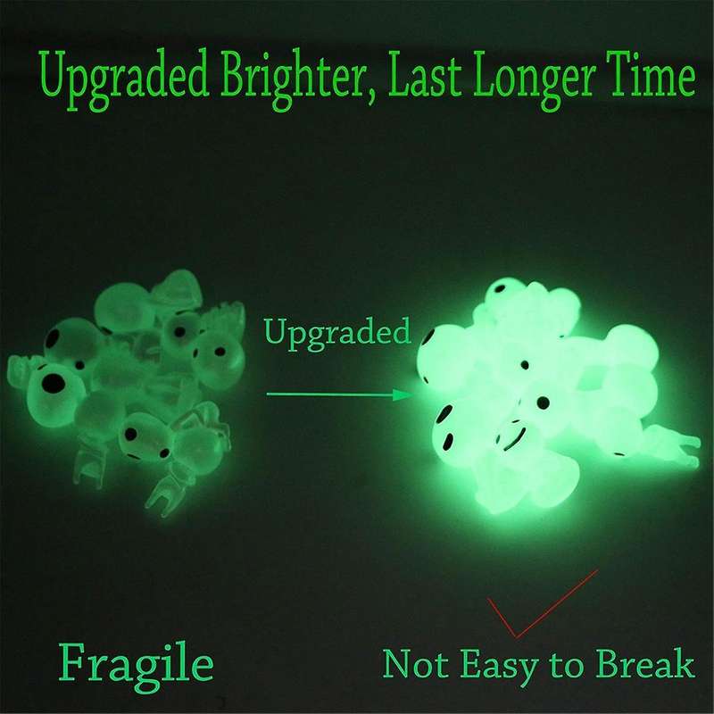 10Pcs Fairy Garden Gnome Outdoor Miniature Luminous Garden Ghost Decor for Outside Glow in the Dark