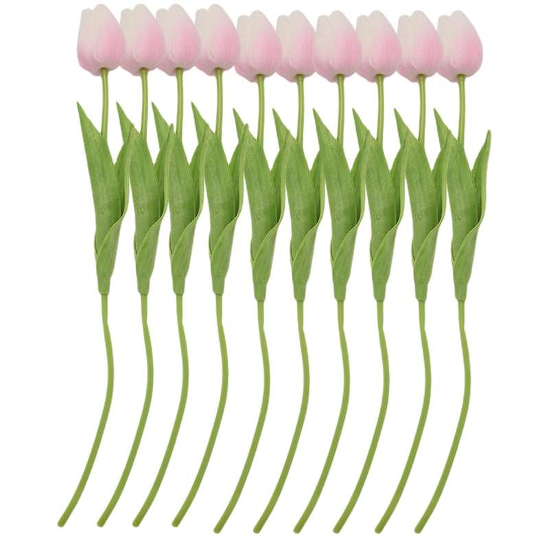10pcs Flower Latex Real Touch for Wedding Bouquet Decor Best Quality Flowers (pink )
