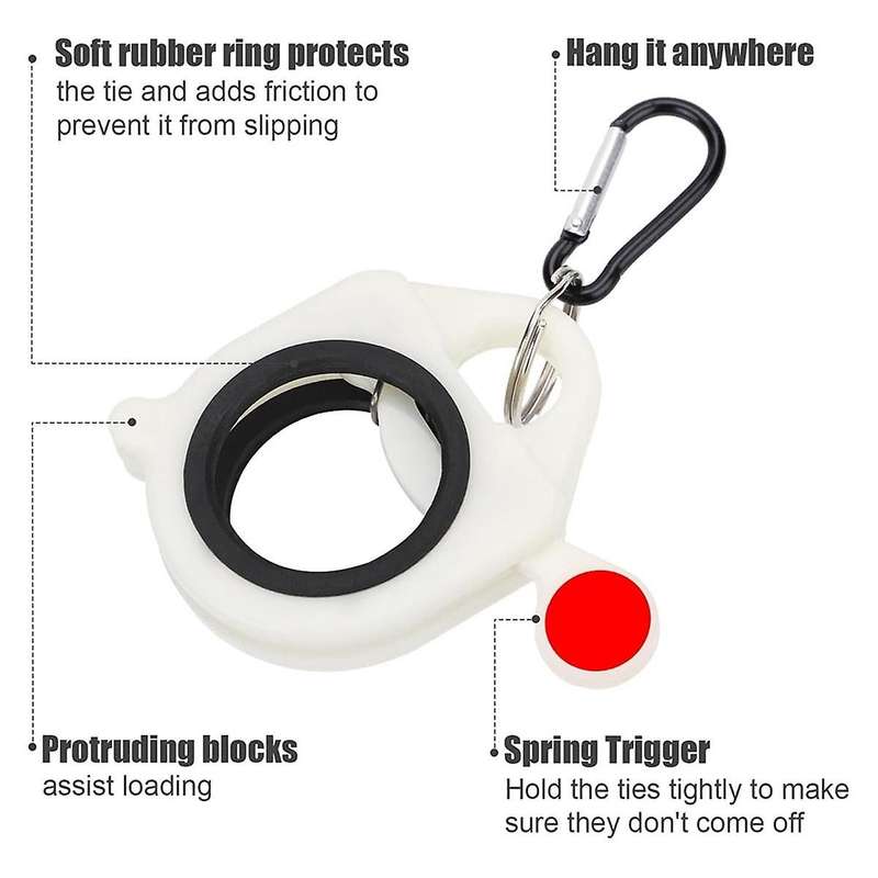 10Pcs Fluorescent Cable Tie Organizer Storage Cable Tie Holder Portable Cable Tie Storage Tool