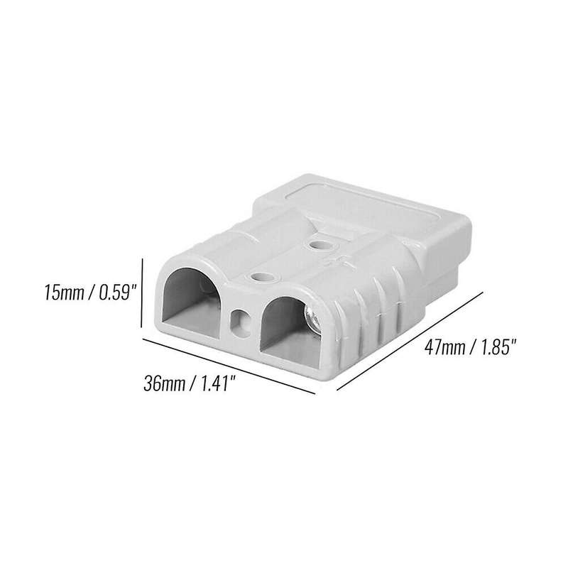 10pcs for Anderson Style Plug Connectors Dc 50a 12-24v 6awg Double Pole with Copper Contact Connect