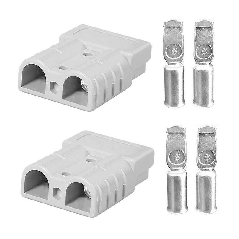 10pcs for Anderson Style Plug Connectors Dc 50a 12-24v 6awg Double Pole with Copper Contact Connect