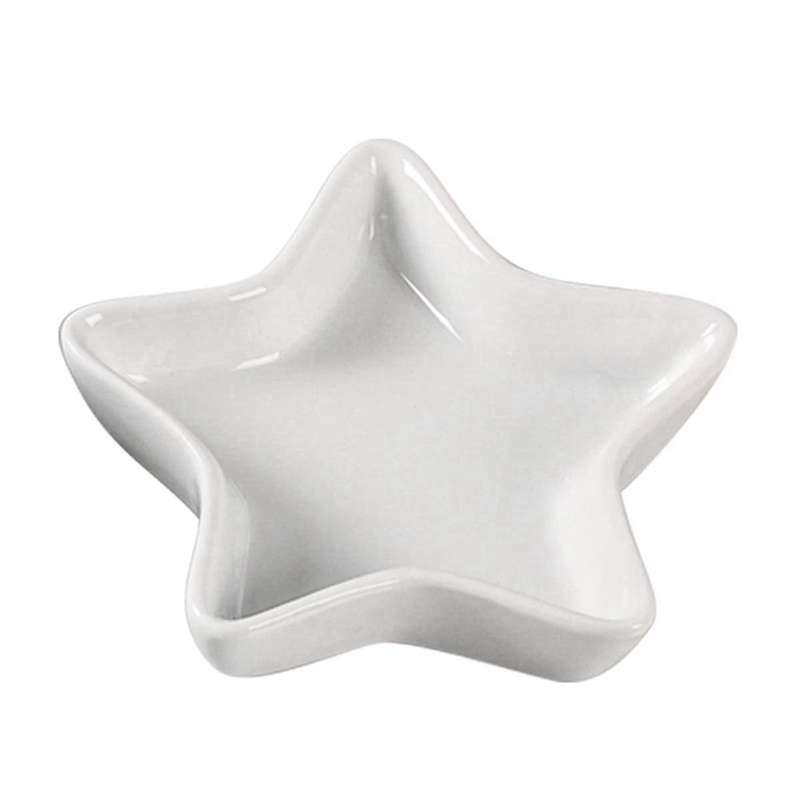 10pcs Five-pointed Star Shaped Condiment Dishes Dipping Sauce Dish Soy Sauce Pinch Bowl Ceramic Bbq-