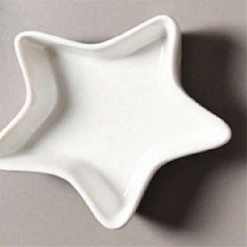 10pcs Five-pointed Star Shaped Condiment Dishes Dipping Sauce Dish Soy Sauce Pinch Bowl Ceramic Bbq-