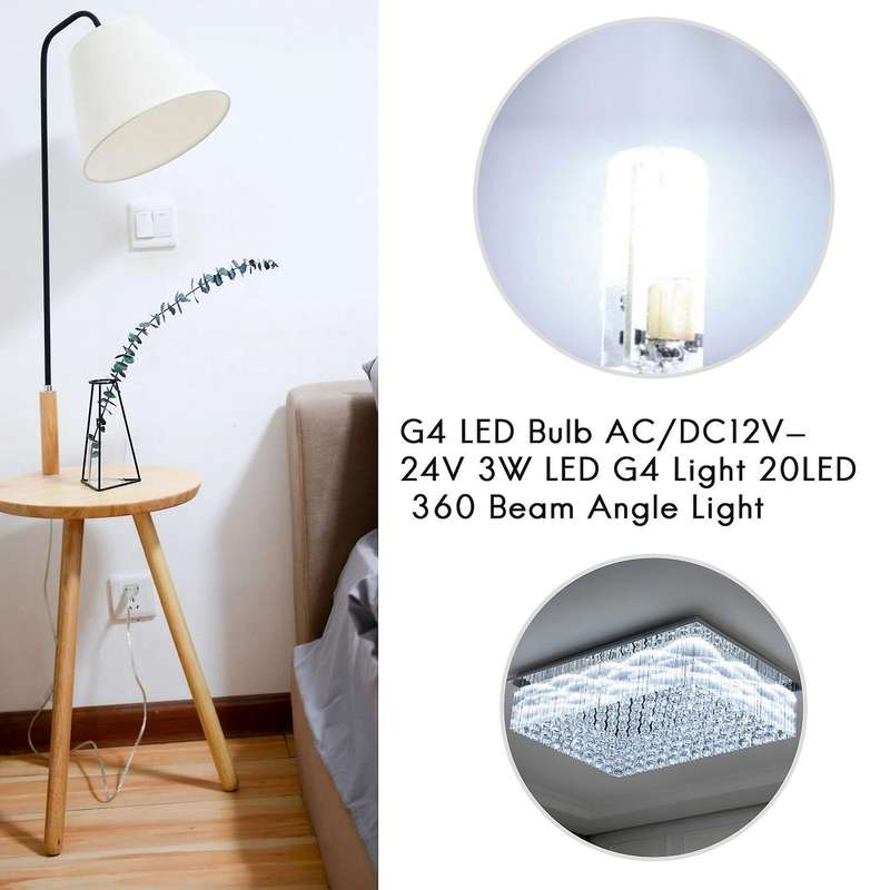 10PCS G4 LED Bulb AC/DC12V-24V 3W LED G4 Light 20LED 360 Beam Light 2835SMD Replace 30W Halogen Lam
