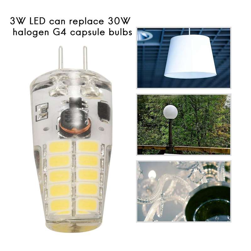 10PCS G4 LED Bulb AC/DC12V-24V 3W LED G4 Light 20LED 360 Beam Light 2835SMD Replace 30W Halogen Lam