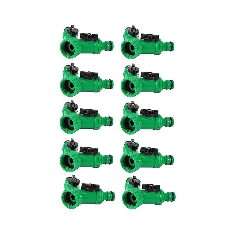 10pcs Garden Irrigation Y-shaped Water Splitter 20/25mm Female Thread 2way Water Valve Watering Sys