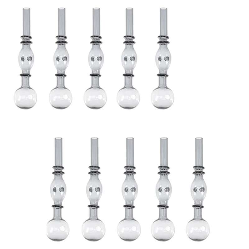 10pcs Glass Oil Lamp Burners High Borosilicate Lamp Burners Oil Burner Glass Pipe Heat Resistant Gla