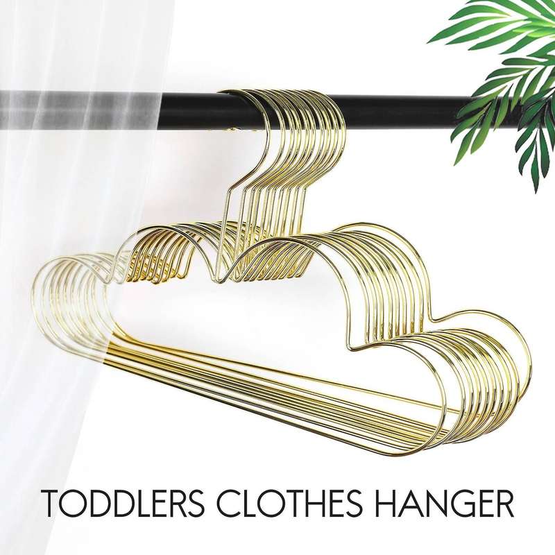 10Pcs Hangers Non Metal Toddlers Clothes Hanger Golden Kids Cloud Shape Coat Hanger Clothing Storag