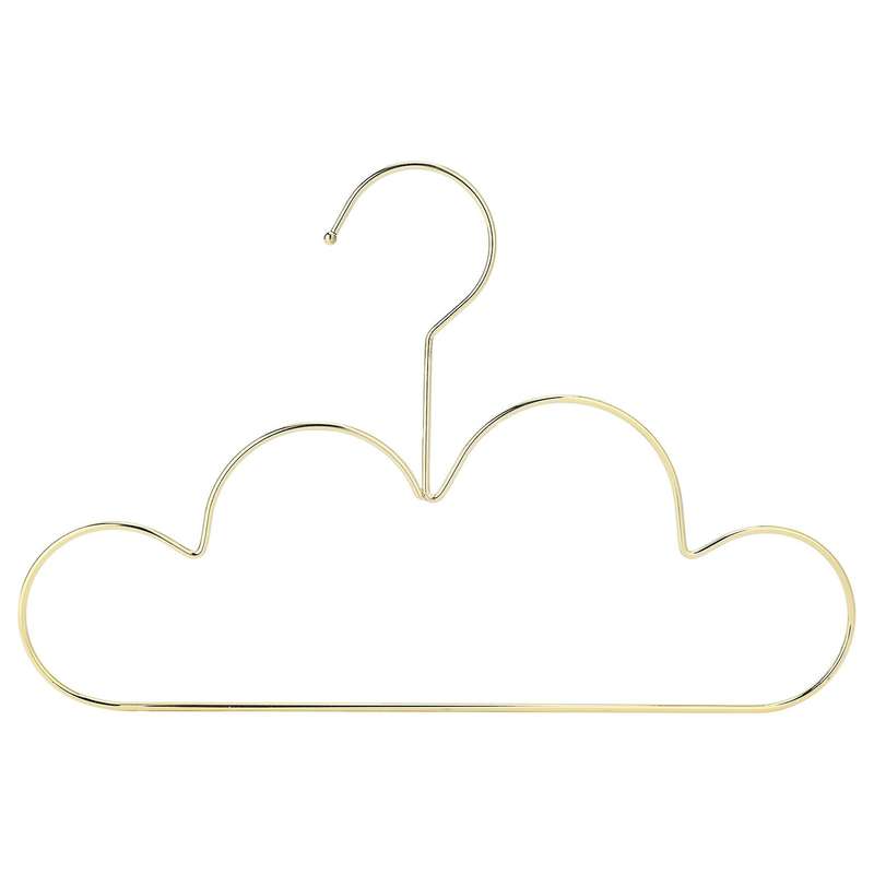 10Pcs Hangers Non Metal Toddlers Clothes Hanger Golden Kids Cloud Shape Coat Hanger Clothing Storag