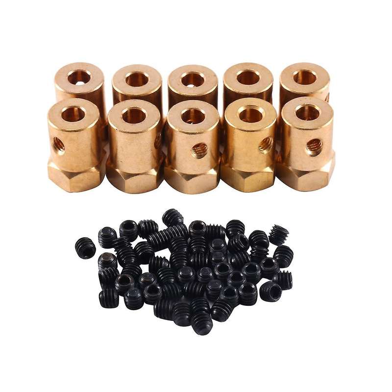 10pcs Hexagonal Coupling Diy Intelligent Trolley Wheel Tire Connector Dc Deceleration Motor for Mod