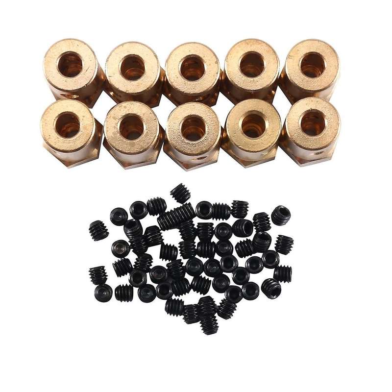 10pcs Hexagonal Coupling Diy Intelligent Trolley Wheel Tire Connector Dc Deceleration Motor for Mod