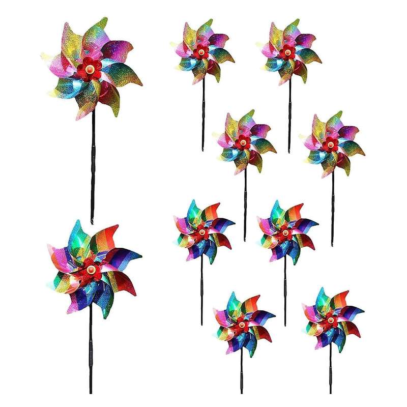 10Pcs High Reflective Bird Scarer Windmill,Bird Deterrent Scarer Windmill,Effective Reflection Colo