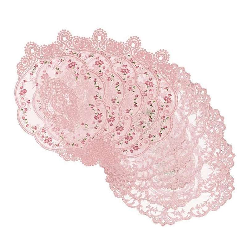 10pcs Lace Doilies for Tables Embroidered Lace Placemats Vintage Crochet Doilies Exquisite Retro Vic
