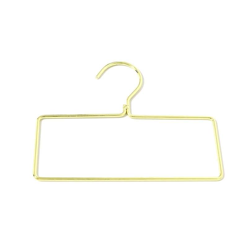 10pcs Iron Square Scarf Ring Hanger Belt Rack Non- Tie Hanging Hook Closet Organizer Storage Holder