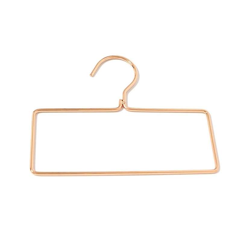 10pcs Iron Square Scarf Ring Hanger Belt Rack Non- Tie Hanging Hook Closet Organizer Storage Holder