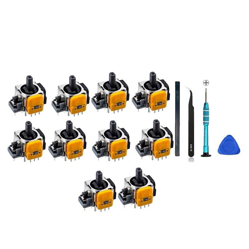 10PCS Joysticks with Screwdriver for //X Joysticks Hall Electromagnetic Adjustable Joysticks Repair