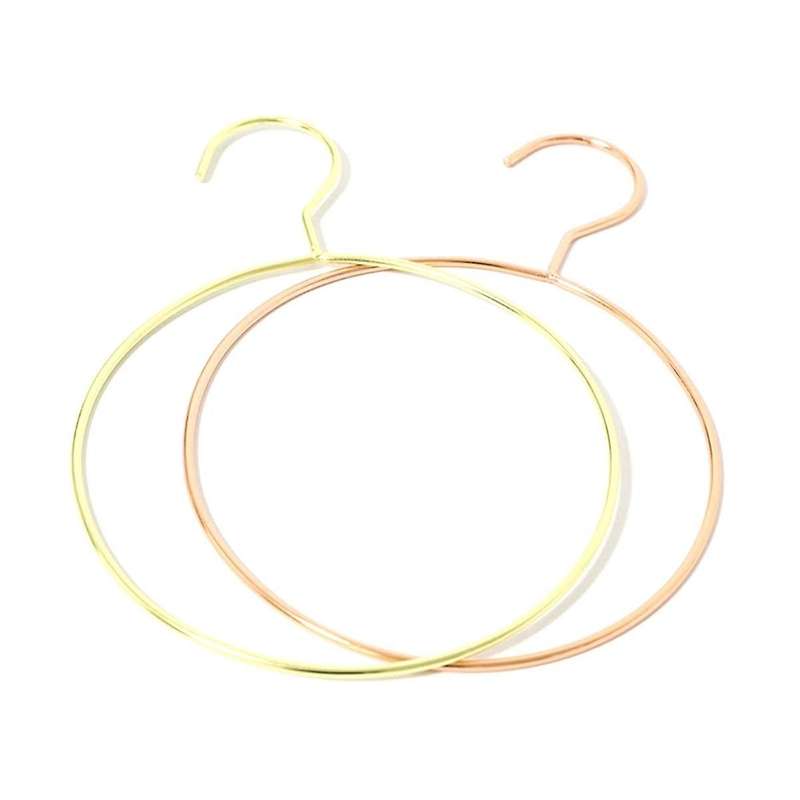 10pcs Iron Round Scarf Ring Hanger Belt Rack Non- Tie Hanging Hooks Closet Organizer Storage Holder