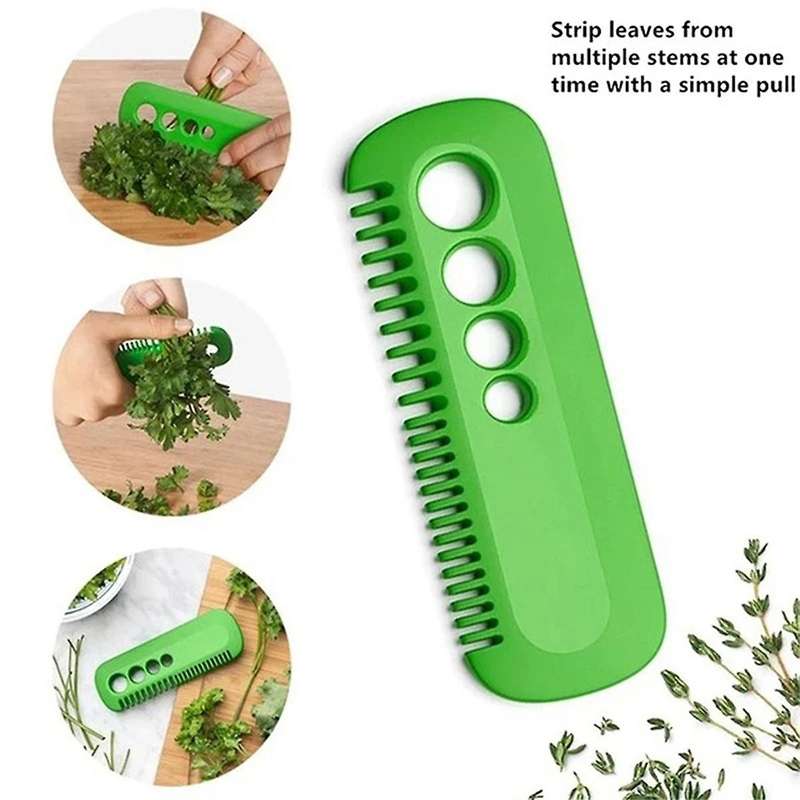 10PCS Kitchen Vegetable Leaf Peeler Stripping Comb Multi-Function Gadget Leaf Remover