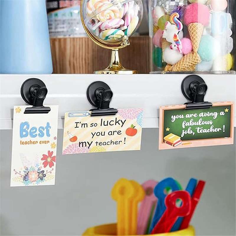 10pcs Magnetic Clips Fridge Magnet Hook Clip for Family School Freezer Kitchen Refrigerator