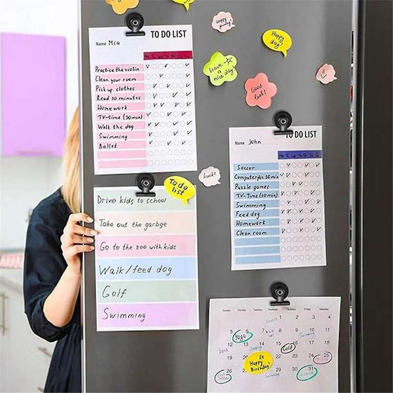 10pcs Magnetic Clips Fridge Magnet Hook Clip for Family School Freezer Kitchen Refrigerator