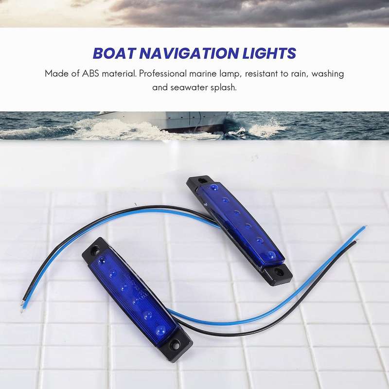 10PCS Marine Boat Lights 12V Waterproof Boat 6 LED Lights Kayak Lights for Boat Deck & Cockpit Decor