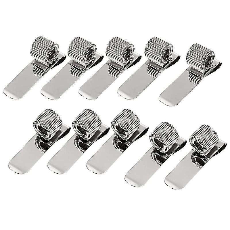 10Pcs Metal Pen Loop Holder Clips Pen Pencil Holder Pen Clip Holder with Adjustable Spring Loop Fit