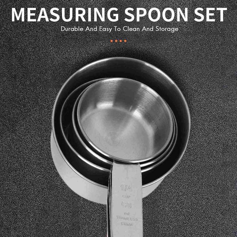 10pcs Measuring Cups Premium Stackable Tablespoons Measuring Spoon Set Stainless Steel Measuring Cu