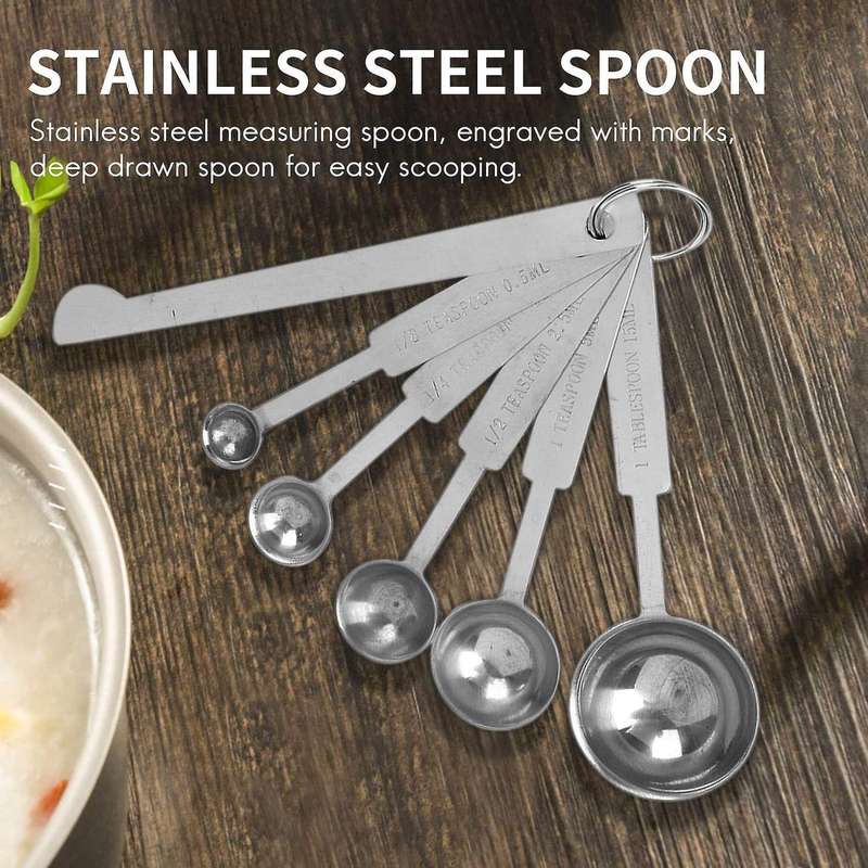 10pcs Measuring Cups Premium Stackable Tablespoons Measuring Spoon Set Stainless Steel Measuring Cu