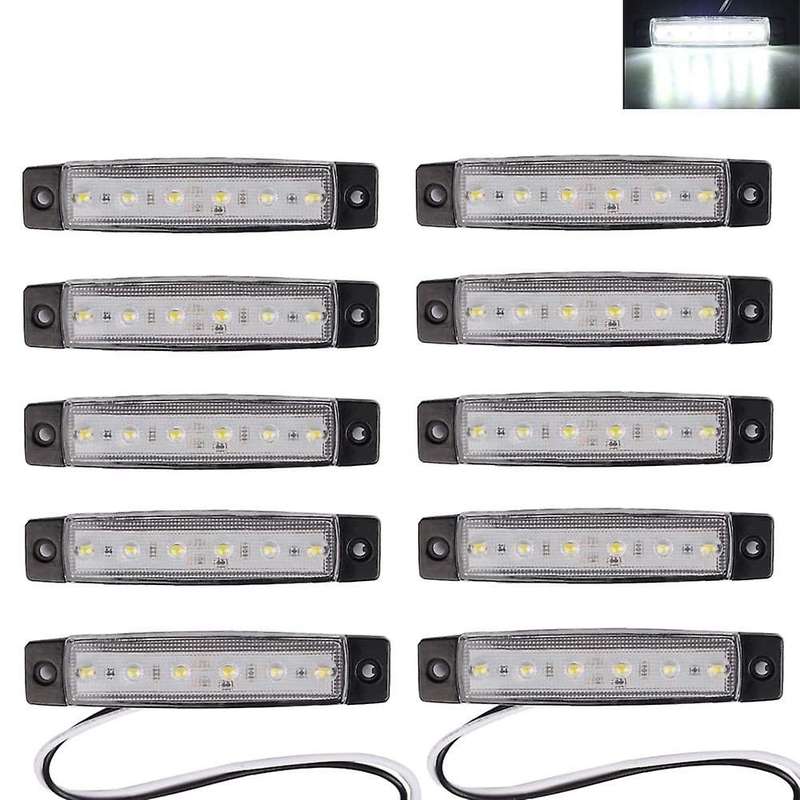 10PCS Marine Boat Lights 12V Waterproof Boat 6LED Lights Kayak Lights for Boat Deck & Cockpit Decora