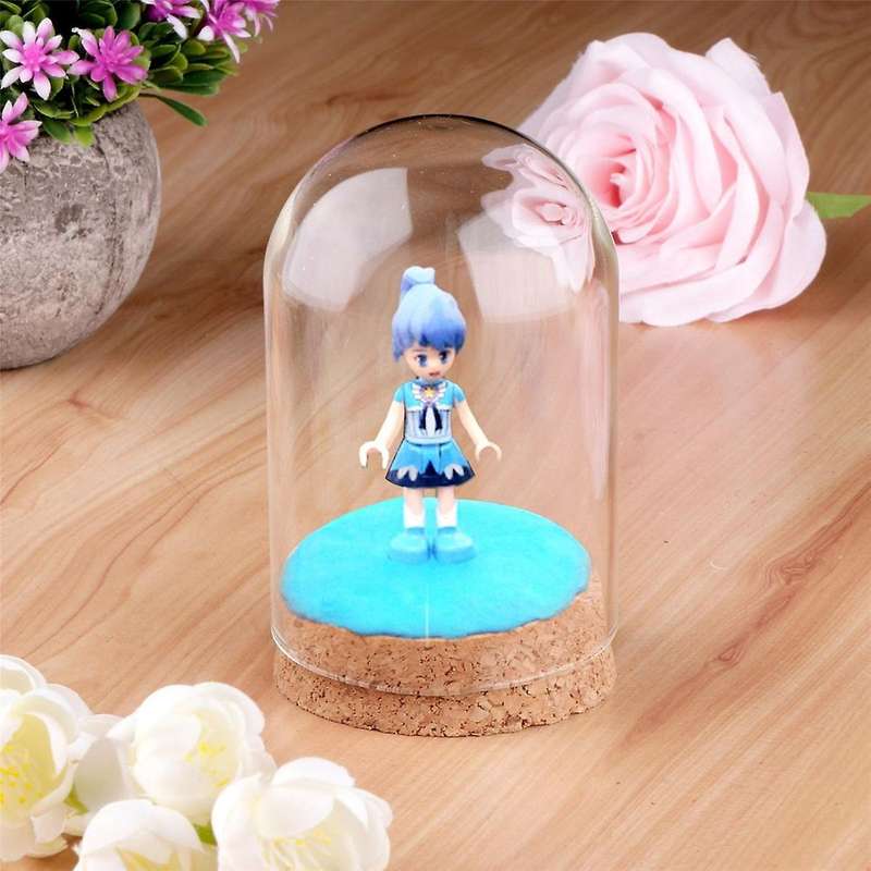 10pcs Mini Clear Glass Hemisphere Cover Dome Cabochon Office Room Table Display Decor Dry Flower Or
