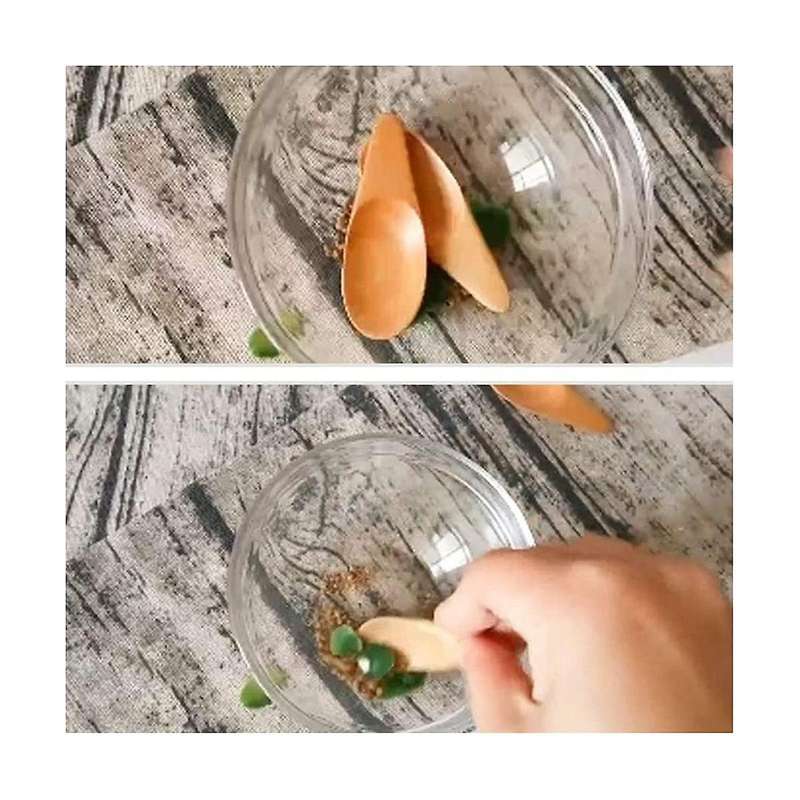 10Pcs Mini Wooden Spoon Condiments Spoon with Short Handle,for Coffee Loose Tea Leaves Milk Powder