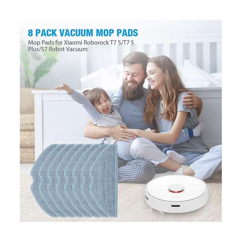 10PCS Mop Pads for S7 S7 + S7 MaxV, S7 MaxV Plus, T7S, T7 Plus, T7S Plus ,G10S, G10S PRO Robot Vacuu