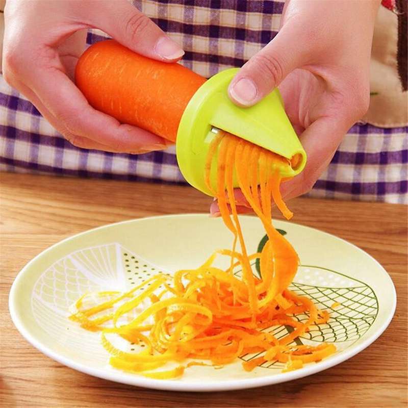 10PCS Multifunctional Spiral Slicer Vegetable and Fruit Peeler Kitchen Tool Manual Potato Carrot Gra