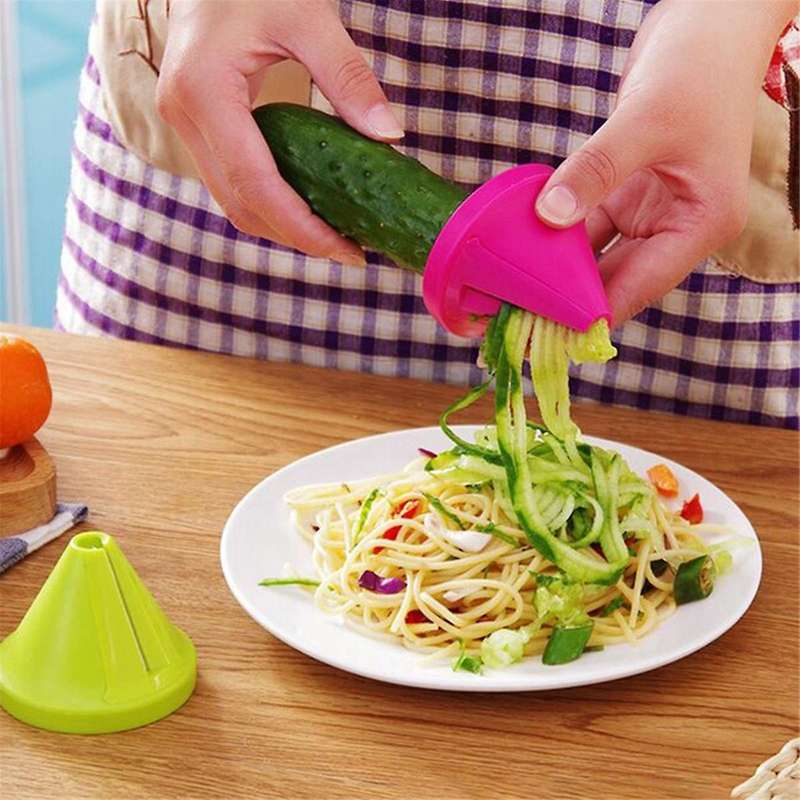 10PCS Multifunctional Spiral Slicer Vegetable and Fruit Peeler Kitchen Tool Manual Potato Carrot Gra